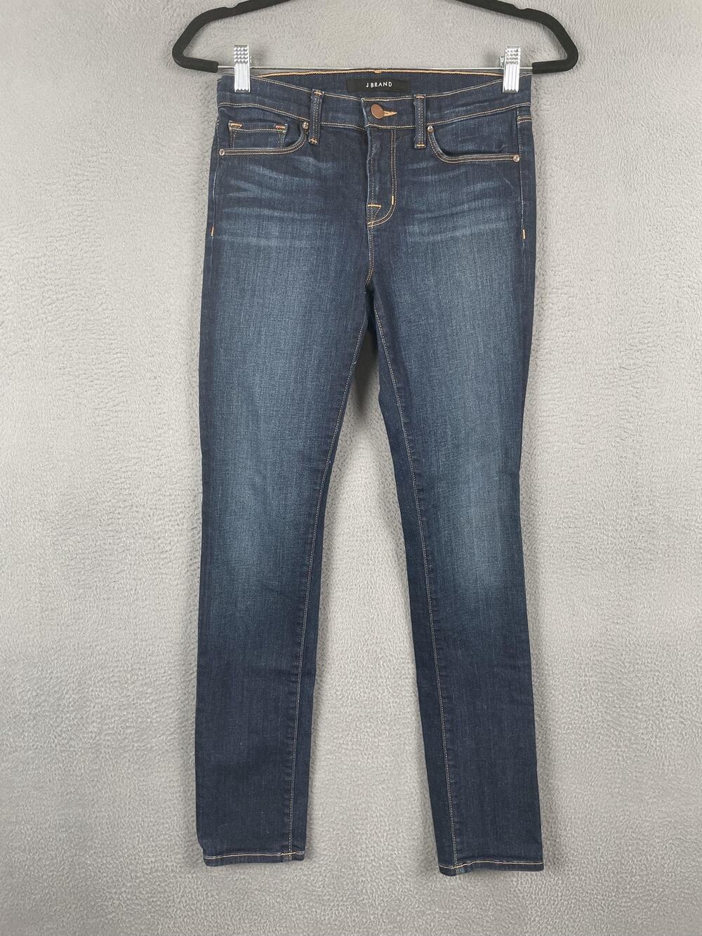J Brand Jeans Womens 26 Blue Skinny Dark Vintage Mid Rise Stretch Denim